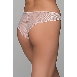 Σατέν Brazilian Slip με Δαντέλα – Ροζ Milena By Paris 008490-Ροζ