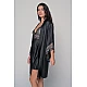 Σατέν Σετ Νυχτικό και Ρόμπα   Μαύρο Milena By Paris Set3446_5422-Μαύρο