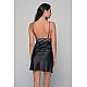 Σατέν Σετ Νυχτικό και Ρόμπα   Μαύρο Milena By Paris Set3446_5422-Μαύρο