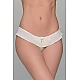 Σλιπ String με Δαντέλα και Πλισέ Βολάν   Ιβουάρ Milena By Paris 007687-Ιβουάρ