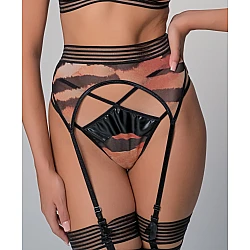 String Δερματίνη και Animal Print Τούλι – Τιγρέ Milena By Paris 007693-Τιγρέ