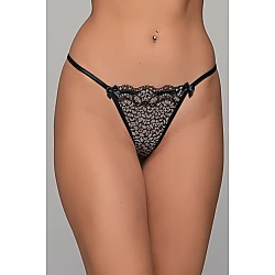 Tanga Δαντελένιο String – Ασημί Milena By Paris 007710-Ασημί