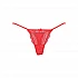 Tanga String Δαντέλα με Χρυσοκλωστή   Κόκκινο Milena By Paris 007678-Κόκκινο