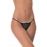 Tanga String Δαντέλα με Χρυσοκλωστή   Μαύρο Milena By Paris 007678-Μαύρο
