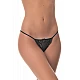 Tanga String Δαντέλα με Χρυσοκλωστή   Μαύρο Milena By Paris 007678-Μαύρο
