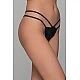 Tanga String Λύκρα   Μαύρο Milena By Paris 007719-Μαύρο