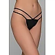 Tanga String Λύκρα   Μαύρο Milena By Paris 007719-Μαύρο