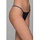 Tanga String  Ύφασμα Ριπ   Μαύρο Milena By Paris 007722-Μαύρο
