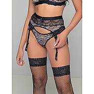 Ζαρτιέρα Δαντέλα Animal Print   Ζέμπρα Milena By Paris 005404-Ζέμπρα
