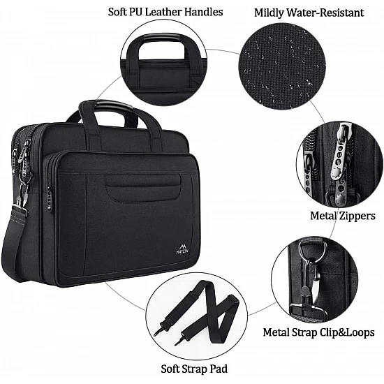 Υφασμάτινος Χαρτοφύλακας Matein 15,6' laptop 12L 1106 μαύρο