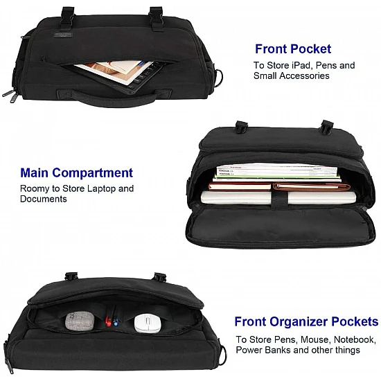 Υφασμάτινος Χαρτοφύλακας Matein 15,6' laptop 17L 1194 μαύρο