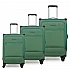 Βαλίτσες Υφασμάτινες Newcom N1510 σετ τριάδα 55x39x22 cm + 71x45x27,5 cm + 83x50x31 cm green