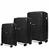 Βαλίτσα σκληρή Newcom N1595 (PP) (σετ 3 τεμαχίων) 55,5x23x34,5 cm + 66x25,5x43x5 cm + 75,5x29,5x45,5 cm μαύρο