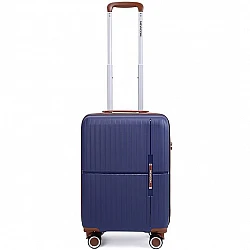 Βαλίτσα σκληρή Newcom N1596 (PP) καμπίνας 56x22x37 cm μπλε