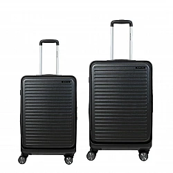 Βαλίτσες σετ Newcom N1605 (ABS+PC) μικρή μεσαία 55x23,5x34 cm + 67x27x45 cm dark grey