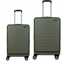 Βαλίτσες σετ Newcom (ABS+PC) μεσαία μεγάλη N1605 67x27x45 cm + 78x31x52 cm green