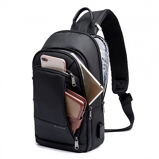 Τσαντάκι ώμου χιαστί crossbody Bange 1911 μαύρο