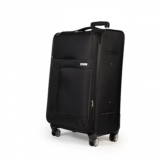 Βαλίτσα trolley Cardinal 3800 μεσαία μεγάλη 66x25x40 cm + 77x30x46 cm μαύρη