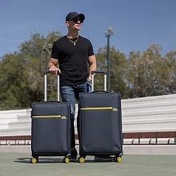 Βαλίτσα trolley Oblivion Cardinal 5100 μεσαία μεγάλη 66x25x40 cm +75x30x46 cm σκούρο μπλέ