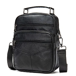 Δερμάτινο τσαντάκι ώμου Cardinal 6042 black