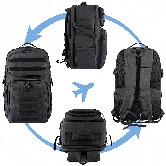 Σακίδιο πλάτης Military 32L 17,3” Matein 6056 μαύρο