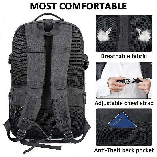 Σακίδιο πλάτης Military 32L 17,3” Matein 6056 μαύρο