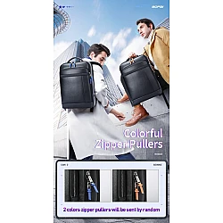 Δερμάτινο Σακίδιο πλάτης 24L Laptop 15,6” Bopai 61-120761 μαύρο