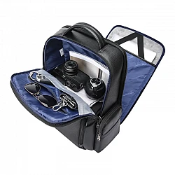 Δερμάτινο Σακίδιο πλάτης 24L 15,6” Bopai 61-123291 μαύρο