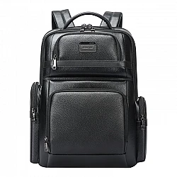 Δερμάτινο Σακίδιο πλάτης 24L 15,6” Bopai 61-123291 μαύρο