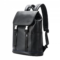 Δερμάτινο Σακίδιο πλάτης 24L 15,6” Bopai 61-123391 μαύρο