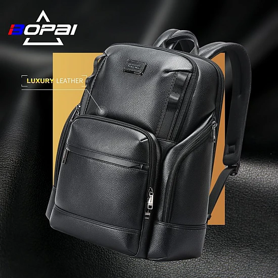 Δερμάτινο Σακίδιο 33L Laptop 15,6” Bopai 61-123511 μαύρο