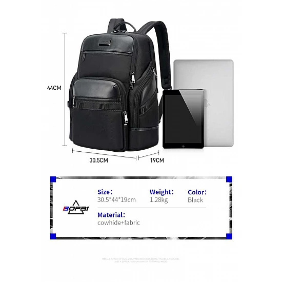 Backpack 26L Laptop 15,6” Bopai 61-126261 μαύρο