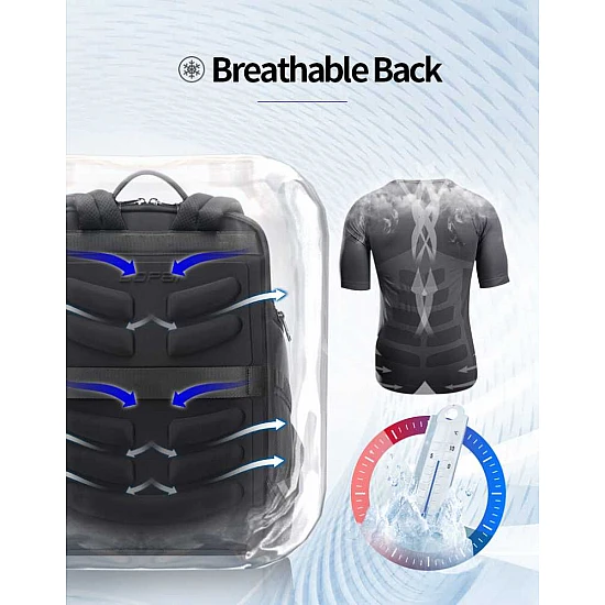 Backpack 26L Laptop 15,6” Bopai 61-126261 μαύρο