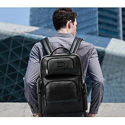 Επαγγελματικό σακίδιο δερμάτινο 15,6” Bopai 61-129171 μαύρο
