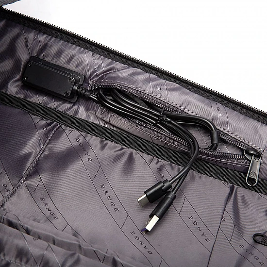 Δερμάτινο Σακίδιο πλάτης 21L Laptop 15,6” Bange 6621 μαύρο