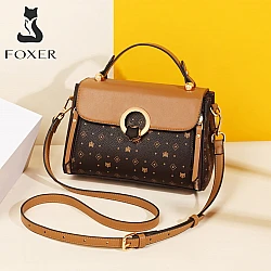 Γυναικεία Τσάντα PVC Χειρός/Ώμου Foxer 9111018F καφέ
