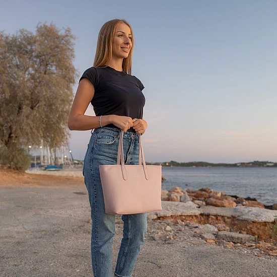 Γυναικεία Τσάντα Ώμου Shopper Pierre Loues 914-62 ροζ