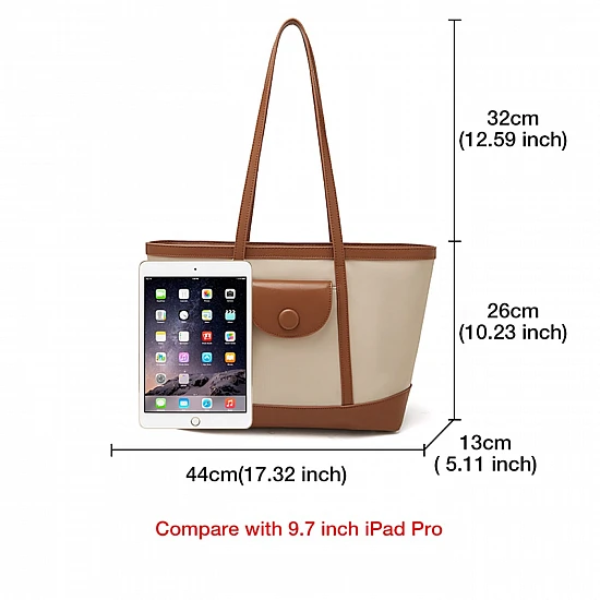 Γυναικεία Τσάντα Shopper 'Ωμου Foxer 9151041F μπέζ/καφέ