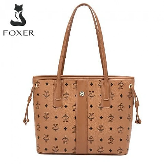 Γυναικεία Τσάντα PVC Χειρός Foxer 9158130F καφέ