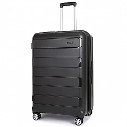 Βαλίτσα μεγάλη με ρόδες N1312 Newcom 71x29x50 cm μαύρο