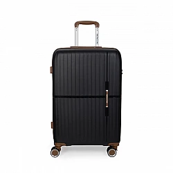 Βαλίτσα σκληρή Newcom N1596 (PP) καμπίνας 56x22x37 cm μαύρο