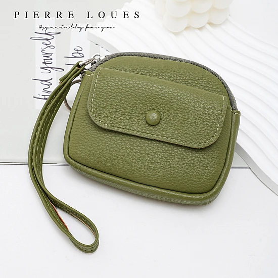 Mini Πορτοφόλι Χειρός Pierre Loues PL967-16-A01 πράσινο