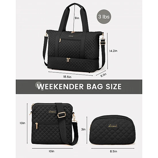 Σετ Σάκος ταξιδιού νεσεσέρ τσάντα 40 L Lovevook UB3012 black