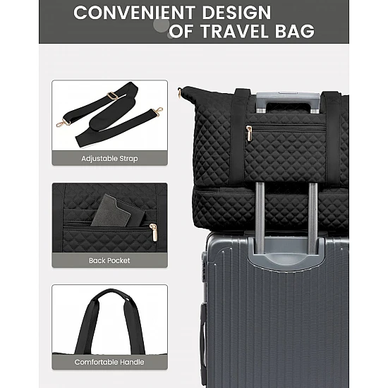 Σετ Σάκος ταξιδιού νεσεσέρ τσάντα 40 L Lovevook UB3012 black