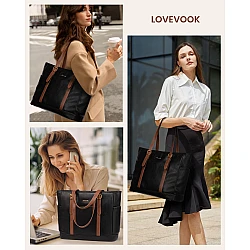 Γυναικεία τσάντα ώμου φορητού υπολογιστή Lovevook 15,6'' WB3147 black brown