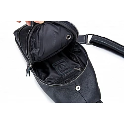 Δερμάτινο τσαντάκι crossbody Bull Captain XB 019 μαύρο