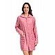 Γυναικεία Ρόμπα Χειμερινή με Κουμπιά Fleece Πουά Lydia Creations 22549-Σάπιο Μήλο 