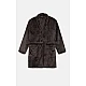 Ανδρική Ρόμπα Χειμερινή Σταυρωτή  με Ζώνη Fleece Minerva 96-71212-590 ΓΚΡΙ