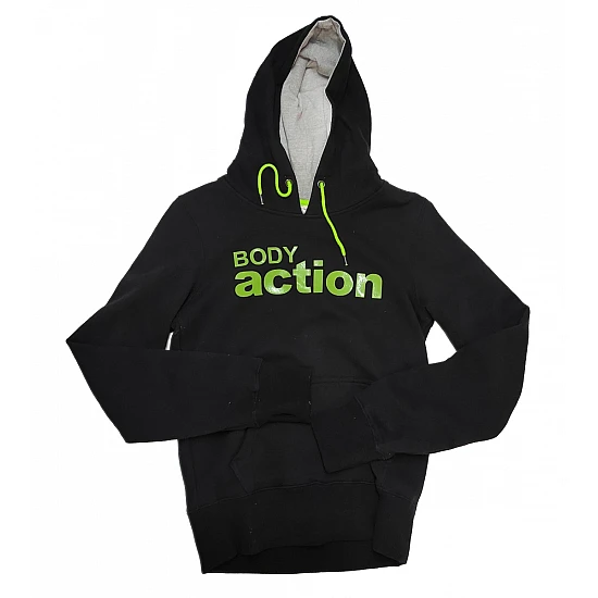 Γυναικεία Μπλούζα Βαμβακερή Φούτερ BODY ACTION 061206-02-01 ΜΑΥΡΟ