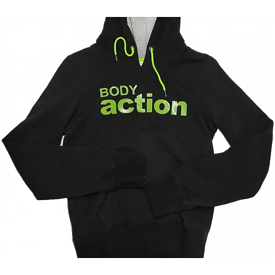 Γυναικεία Μπλούζα Βαμβακερή Φούτερ BODY ACTION 061206-02-01 ΜΑΥΡΟ